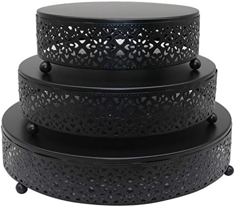 3-Piece Cake Stand Set, Round Cake Stand Dessert Cupcake Metal Display Cupcake Stands for Dessert... | Amazon (US)