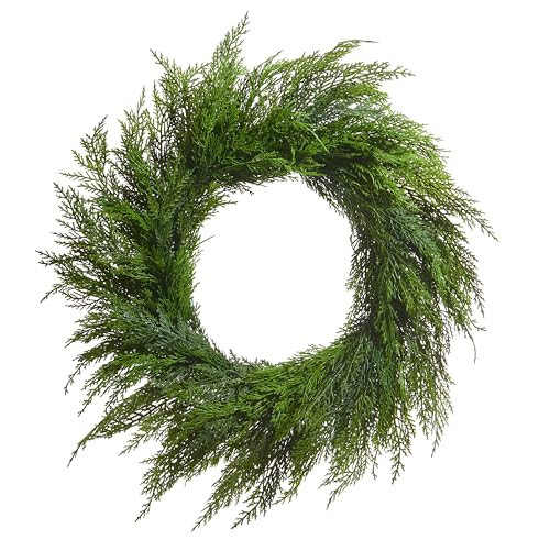 Raz Imports 24 Inch Cedar Wreath for Holiday Decor New for 2024, Green | Amazon (US)