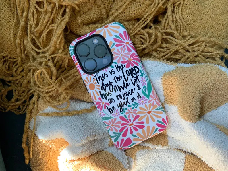 Floral Scripture Tough Case for Iphone®, Christian Merch Phone Case - Etsy | Etsy (US)