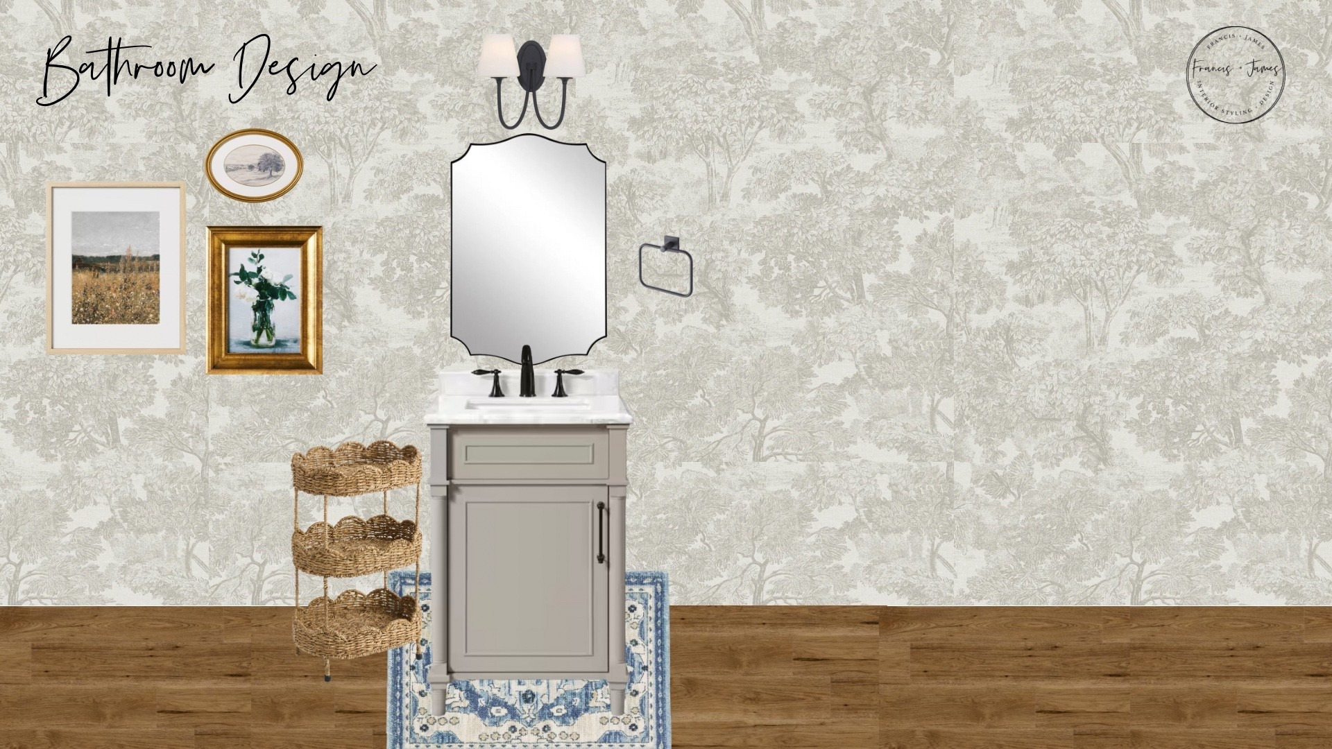 Powder Bathroom, powder bath, bathroom, tiered baskets, wall art, gallery wall, bathroom wallpaper, vanity lights, 2 vanity lights, wall art, vanity light for bathroom, bathroom, bathroom vanity update, bathroom rug, bathroom mat, bathroom, powder bath 

#LTKStyleTip #LTKFindsUnder100 #LTKHome