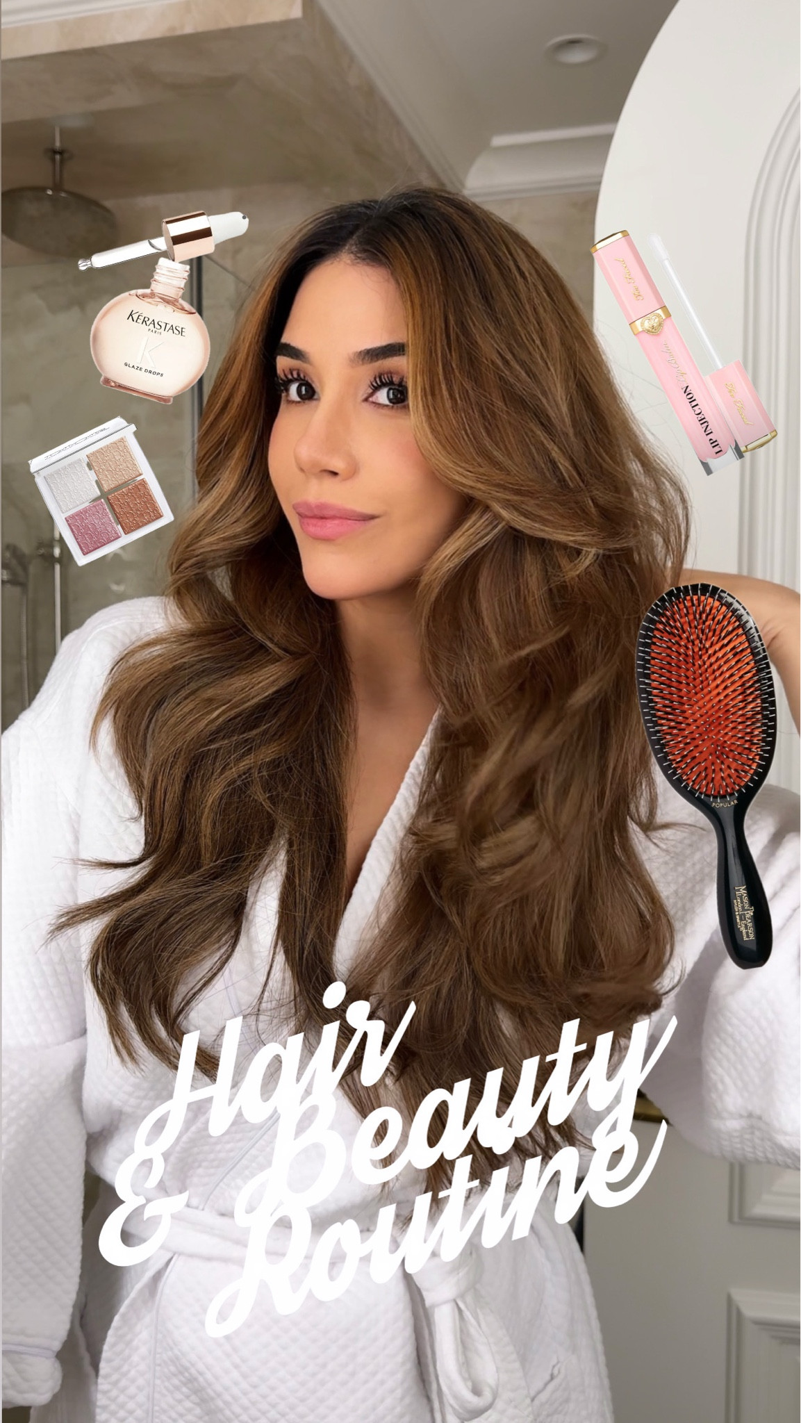 Rutina de cabello y últimos retoques de maquillaje 💋💄🎀

🎀Mason Pearson Hair Brush is the best way to distribute the natural oils while exfoliating the scalp and stimulating circulation to the hair follicles

🎀 Kerastase Glaze drops : high-gloss oil formulated to deliver up to four days of anti-frizz with a high-shine finish. Perfect for those with fine and medium hair types seeking to enhance shine and maintain long-lasting frizz control.

#LTKStyleTip #LTKBeauty #LTKSeasonal