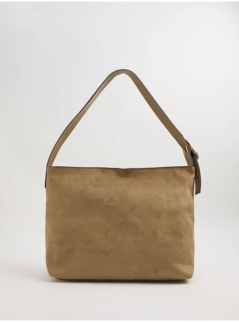 Camel Suedette Hobo Shoulder Bag | George