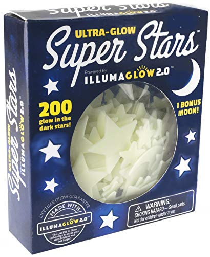 Glow in The Dark Stars; 200 Count w/ Bonus Moon, Includes Installation Putty for All of Your Glow... | Amazon (US)