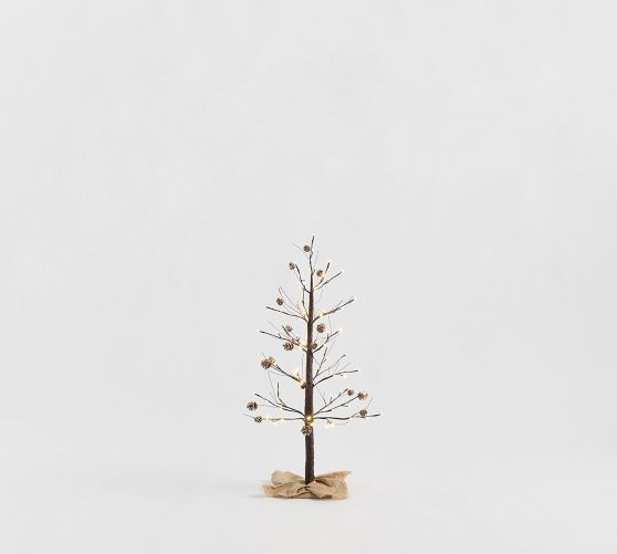 Lit Twinkling Twig Pinecone Tree | Pottery Barn (US)