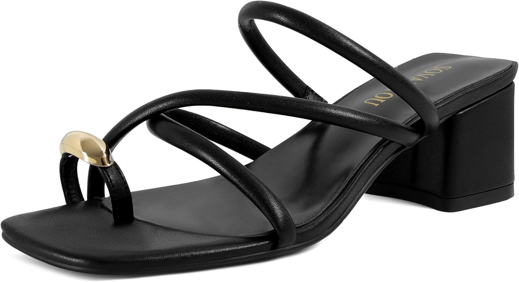 SOVANYOU Strappy Heeled Sandals for Women Toe Ring Chunky Block Heels Womens Wedge Sandals Opened... | Amazon (US)