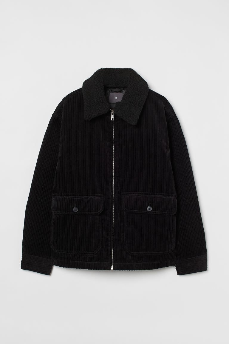 Padded jacket in cotton corduroy. Collar, zipper at front, and button at cuffs. Front pockets wit... | H&M (US)
