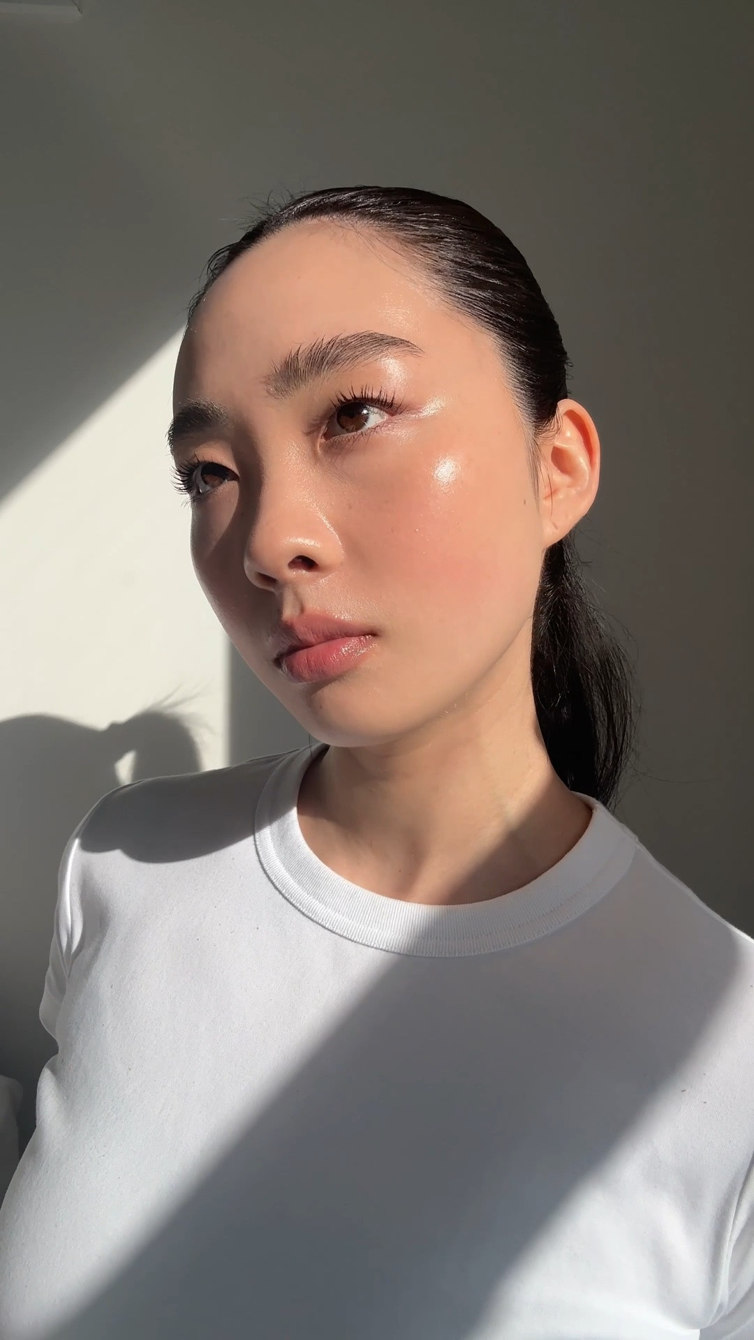Chanel Water Fresh Tint: light 
Dior contour stick: light
Chanel lip and cheek: healthy glow
Refy brow gel
Dasique eyeshadow palette: rose milk tea
YSL Lash clash mascara
Chanel baume essentiel: transparent
Rhode lip shape: twist