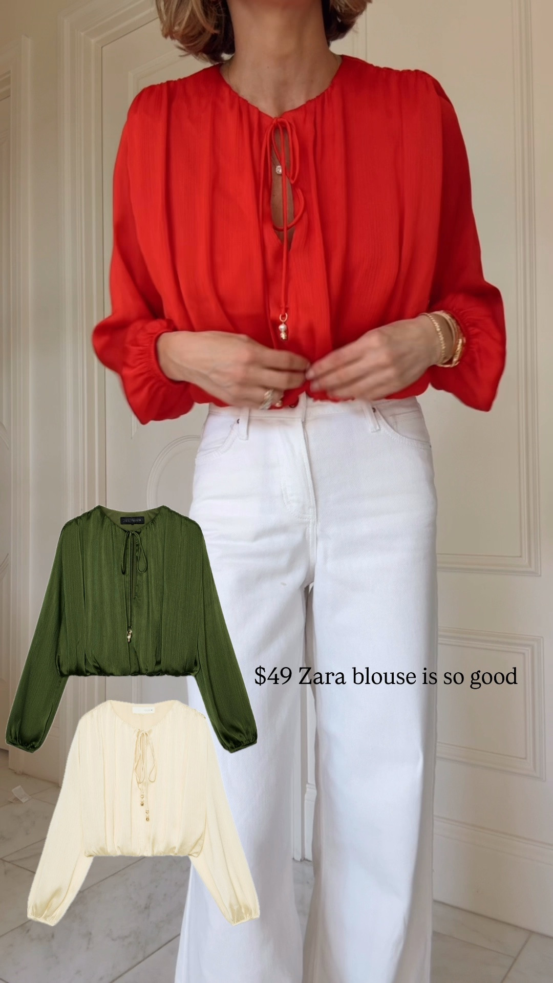 The perfect summer blouse! Love this for a date night. I'm wearing size small