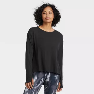 Women's Drapey Long Sleeve Top - All in Motion™ | Target