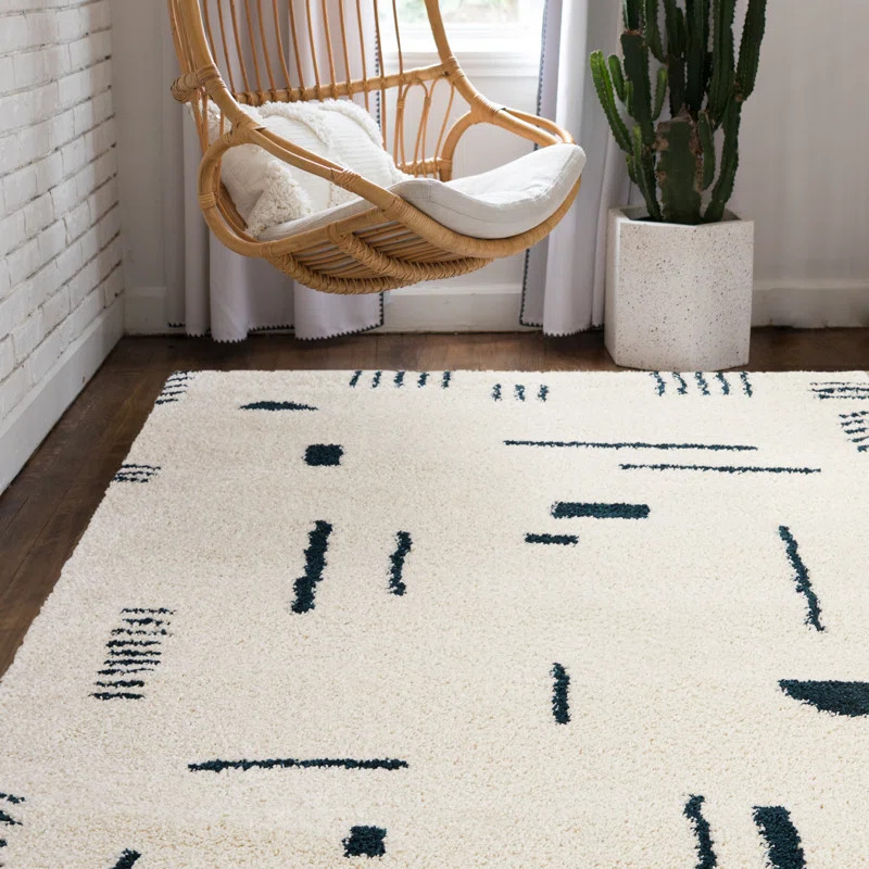 Morin Geometric Shag Area Rug | Wayfair North America