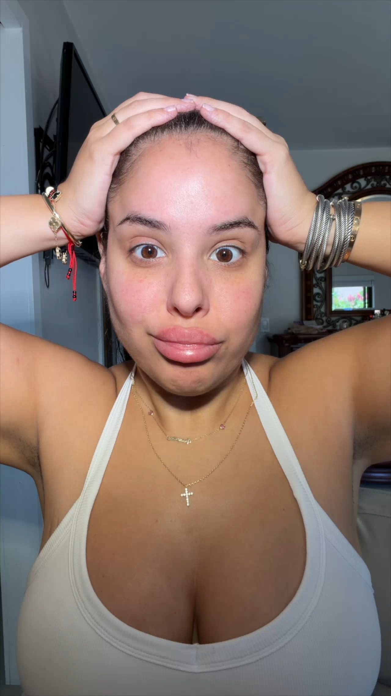 Get ready with me! I love how this full look glam and its what I do on the days I want to look like a filter lol. 

Lip Combo: Make Up For Ever lip liner in Taupless Taupe
Lipstick: Charlotte Tilbury Kim K W. 
Fenty: Glazed Donut 

 #LTKgrwm #LTKBeauty