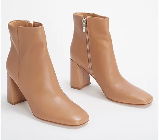 Marc Fisher Leather Ankle Boots - Fellie | QVC