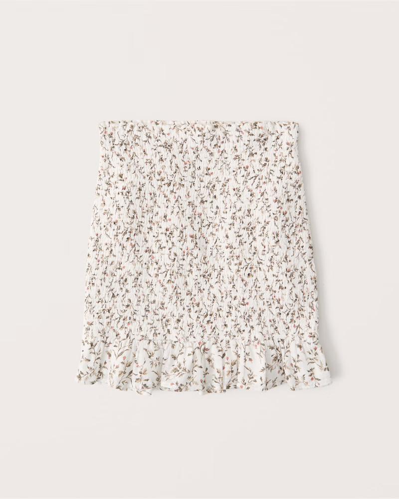 Smocked Mini Skirt | Abercrombie & Fitch (US)