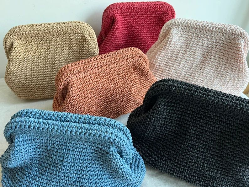 Mini Straw Bag CLUTCH Raffia Bag Coach Natural Hand-knitted | Etsy | Etsy (US)