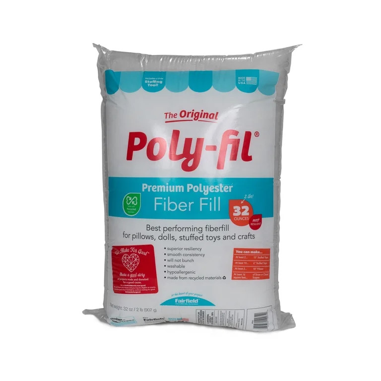 Fairfield The Original Poly-Fil Premium Polyester Fiber Fill, Soft Pillow Stuffing, Stuffing for ... | Walmart (US)