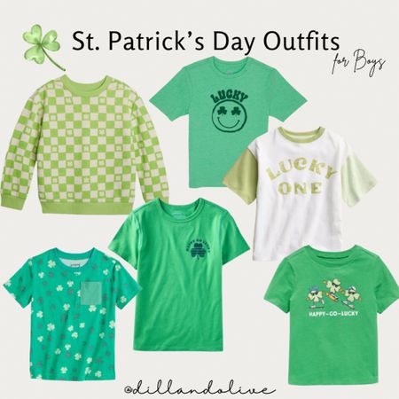 St Patricks Day Outfits for Boys | St Patricks Day Sweaters | St Patrick’s Day T-shirts | Graphic Tees for kids | St Patrick’s Day Party Outfit | Shamrock | Clover | Lucky | Green Outfits for Boys

#LTKHoliday 

#LTKkids #LTKfamily #LTKSeasonal