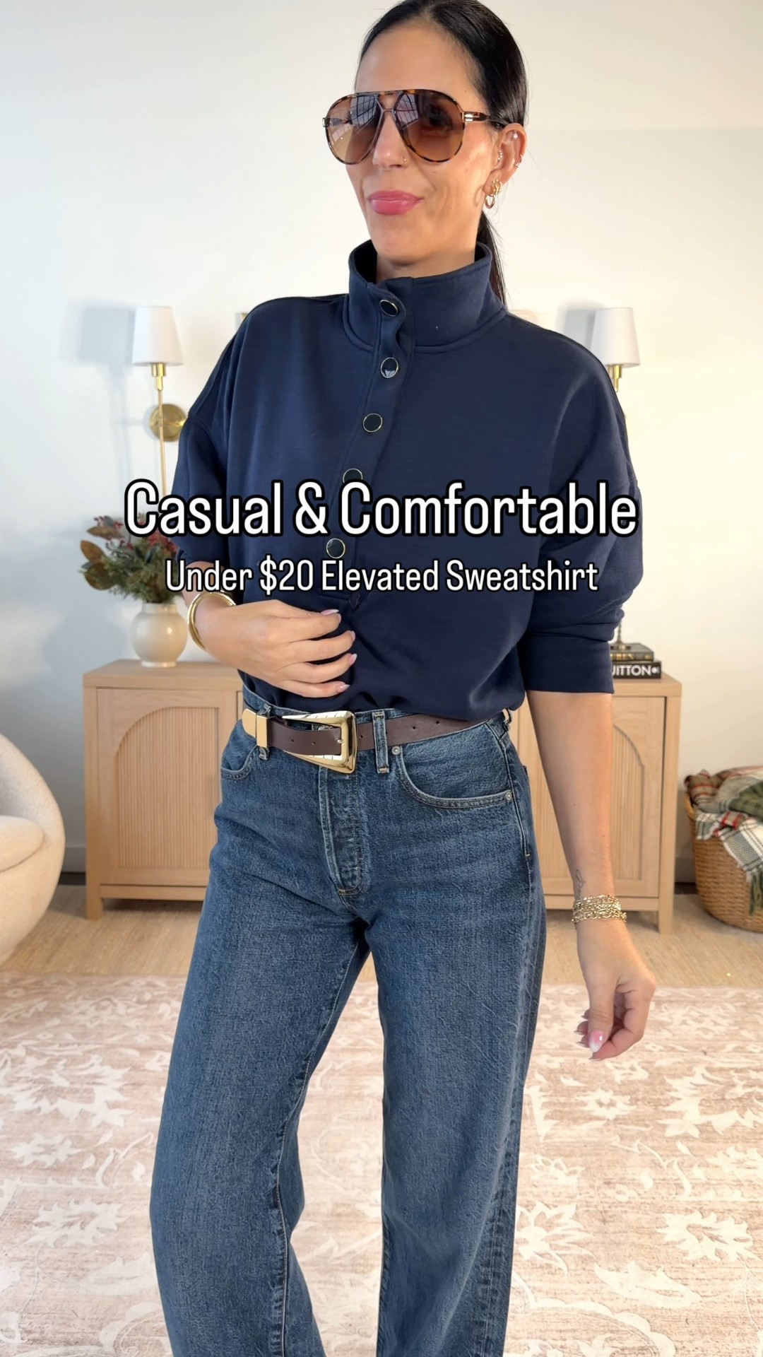 Comfortable & Elevated- these sweatshirts have been restocked and feel and look for chic. Wearing a medium  

#LTKOver40 #LTKFindsUnder50 #LTKU