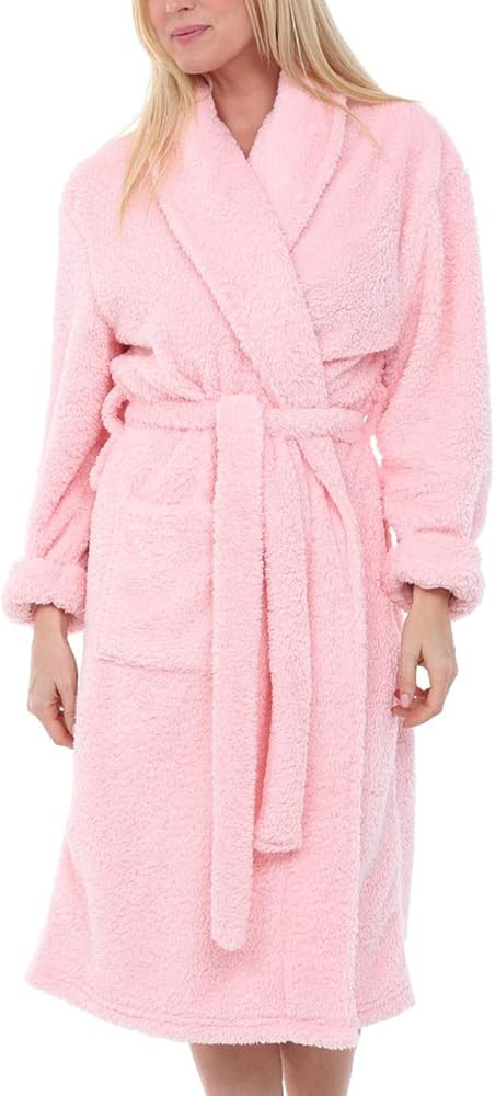 Alexander Del Rossa Women's Plush Fleece Robe, Warm Shaggy Bathrobe | Amazon (US)
