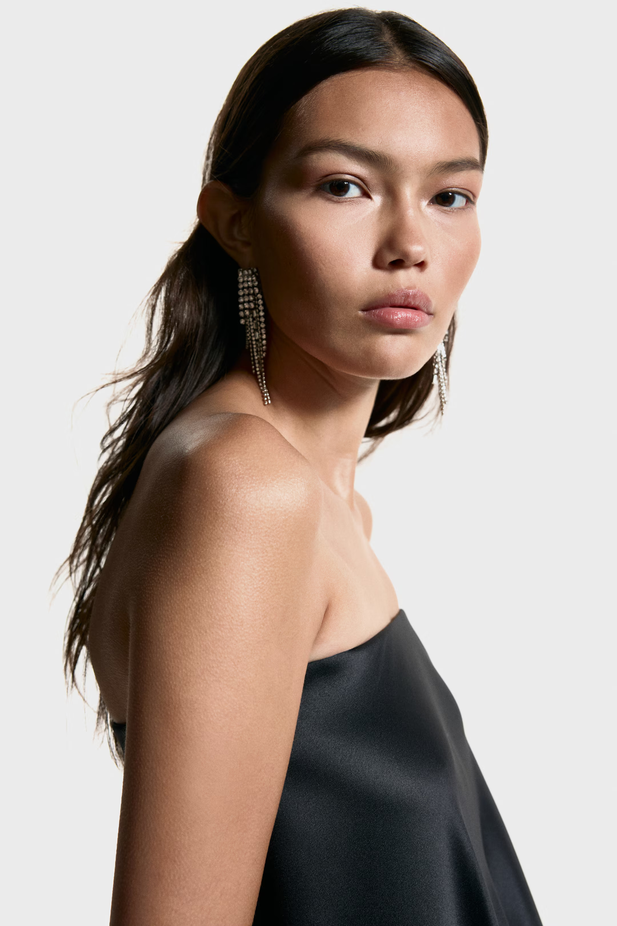 Rhinestone Dangle Earrings | H&M (US + CA)