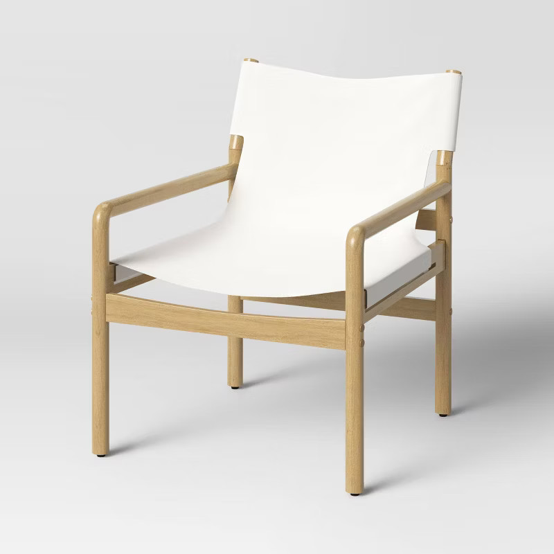 Northlake Dowel Frame Sling Accent Chair Canvas Cream - Threshold™ | Target