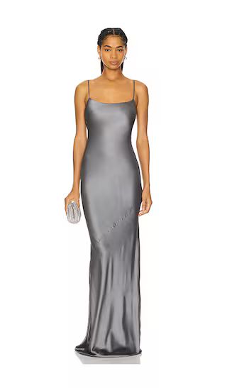 Natalie Maxi Dress in Asphalt Grey | Revolve Clothing (Global)