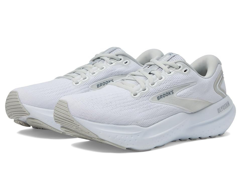 Brooks Glycerin 21 Women's Shoes White/White/Grey : 12 B - Medium | Zappos