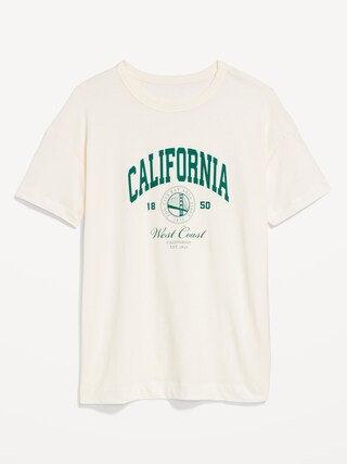 Oversized EveryWear Graphic Tunic T-Shirt | Old Navy (US)