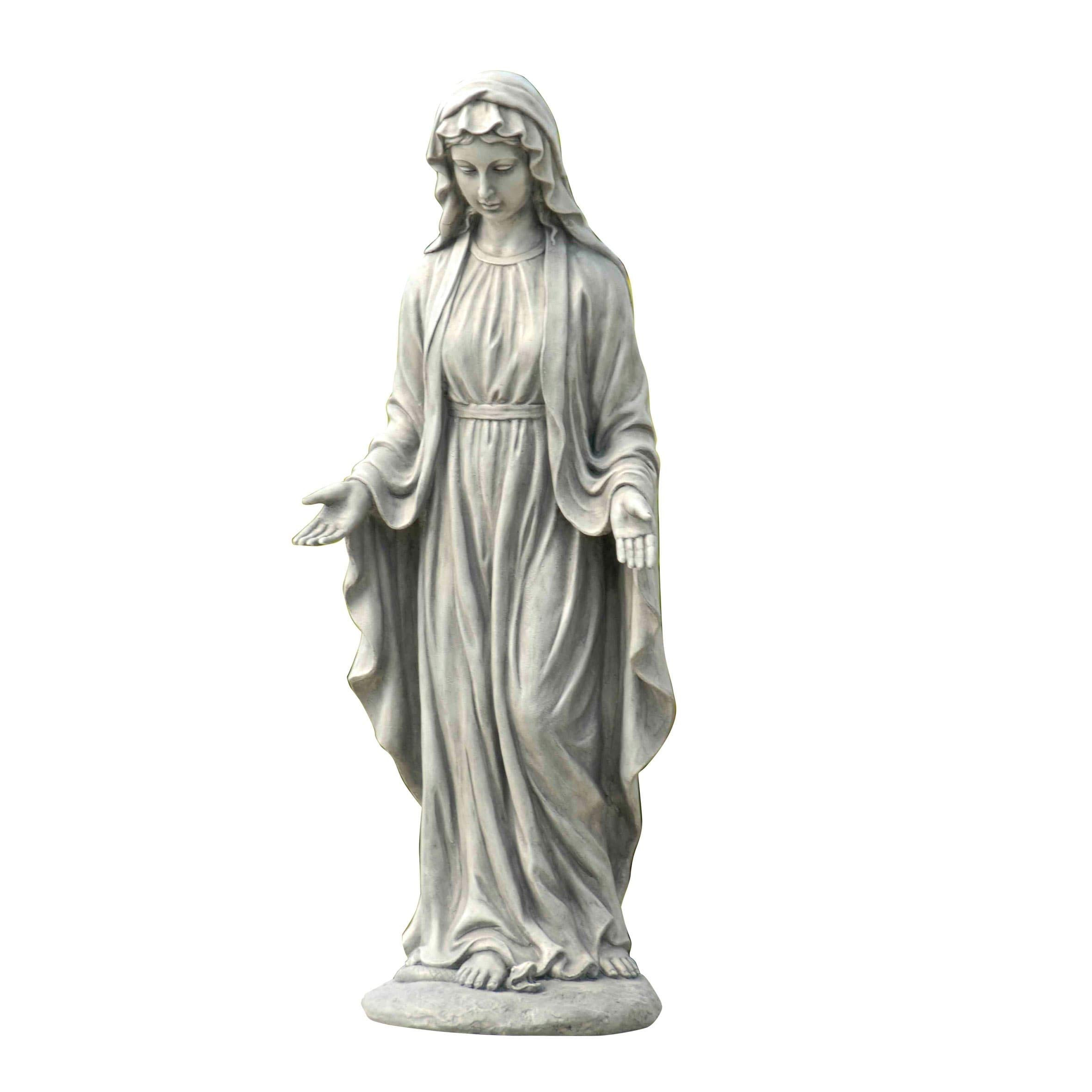 Grey Virgin Mary Statue Assembled, All Season Garden Statue Religious Outdoor Sculpture, Magnesium O | Amazon (US)