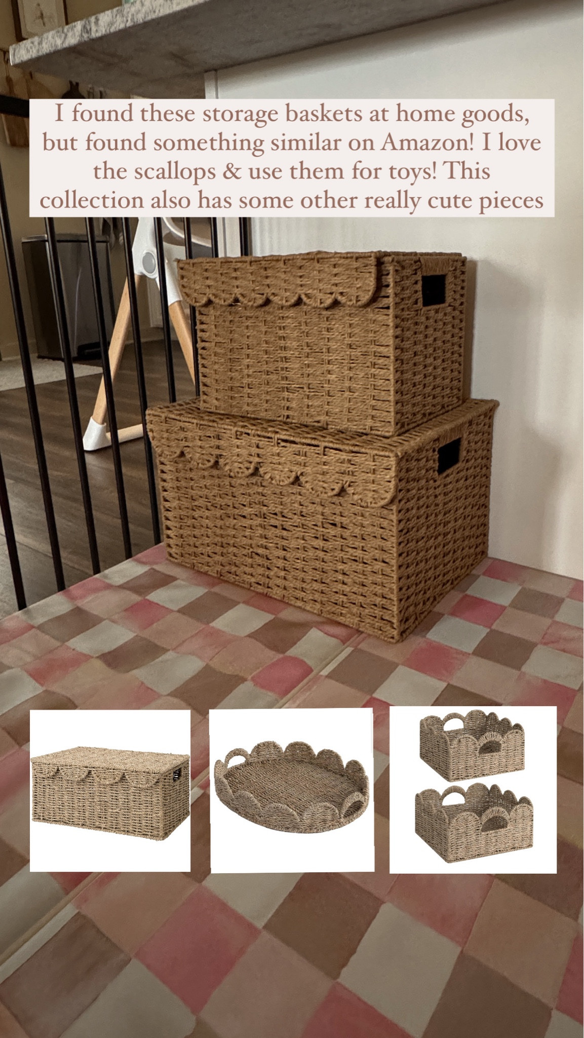 Amazon finds, storage baskets, toy storage, house of noa, baby must haves, nursery storage, scalloped baskets, scallop baskets, basket with lid, Amazon must have, baby essentials, nursery decor, house of noa tumbling mat

#LTKBaby #LTKHome #LTKOver40
