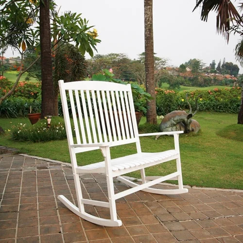 Mainstays Outdoor 2-Person Double Rocking Chair, White - Walmart.com | Walmart (US)