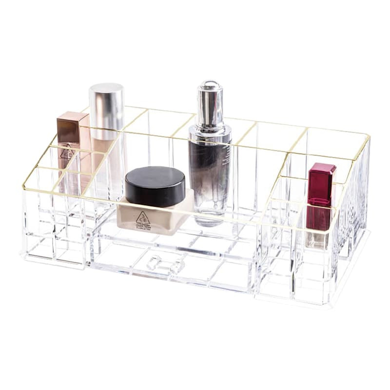 Multi Compartment Cosmetic Organizer with Drawer | At Home