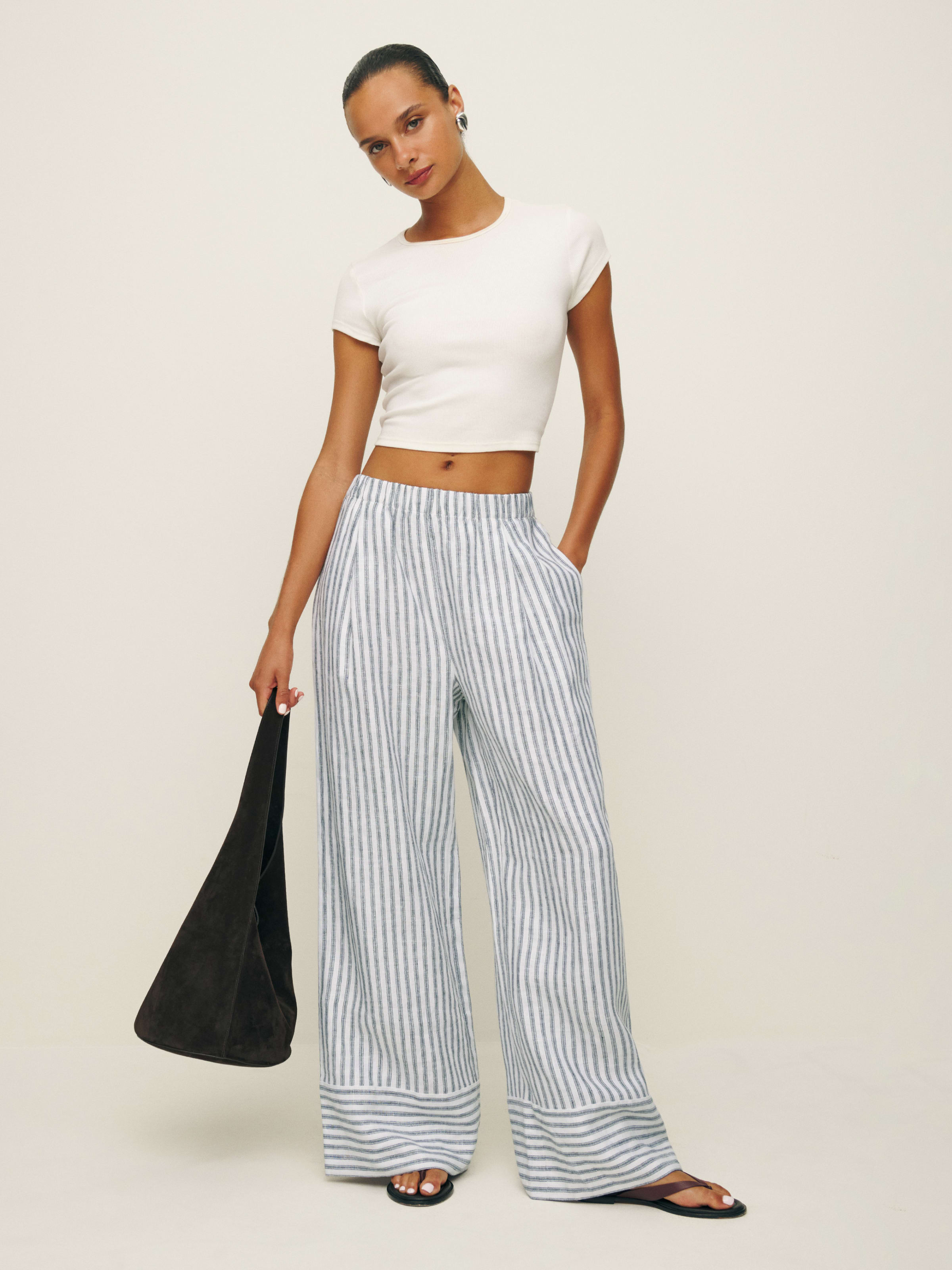 Fernando Wide Leg Linen Pant | Reformation (Global)