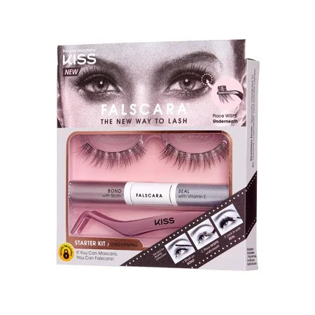 KISS Falscara Eyelash False Eyelashes Starter Kit 01 - Walmart.com | Walmart (US)