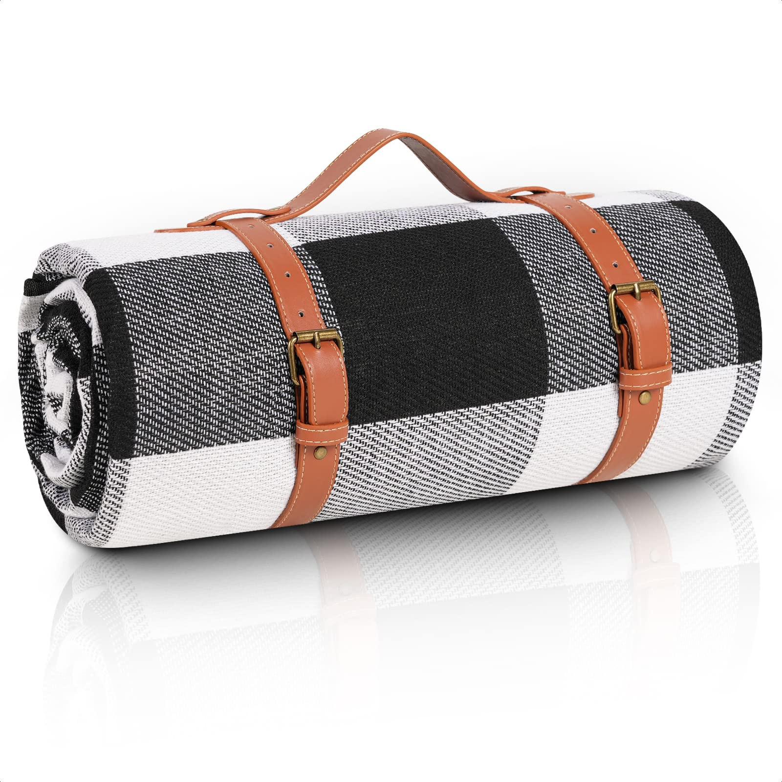 80”x 80” Picnic Blanket Extra Large, Waterproof and Foldable Beach Blanket, 3-Layer Outdoor B... | Amazon (US)