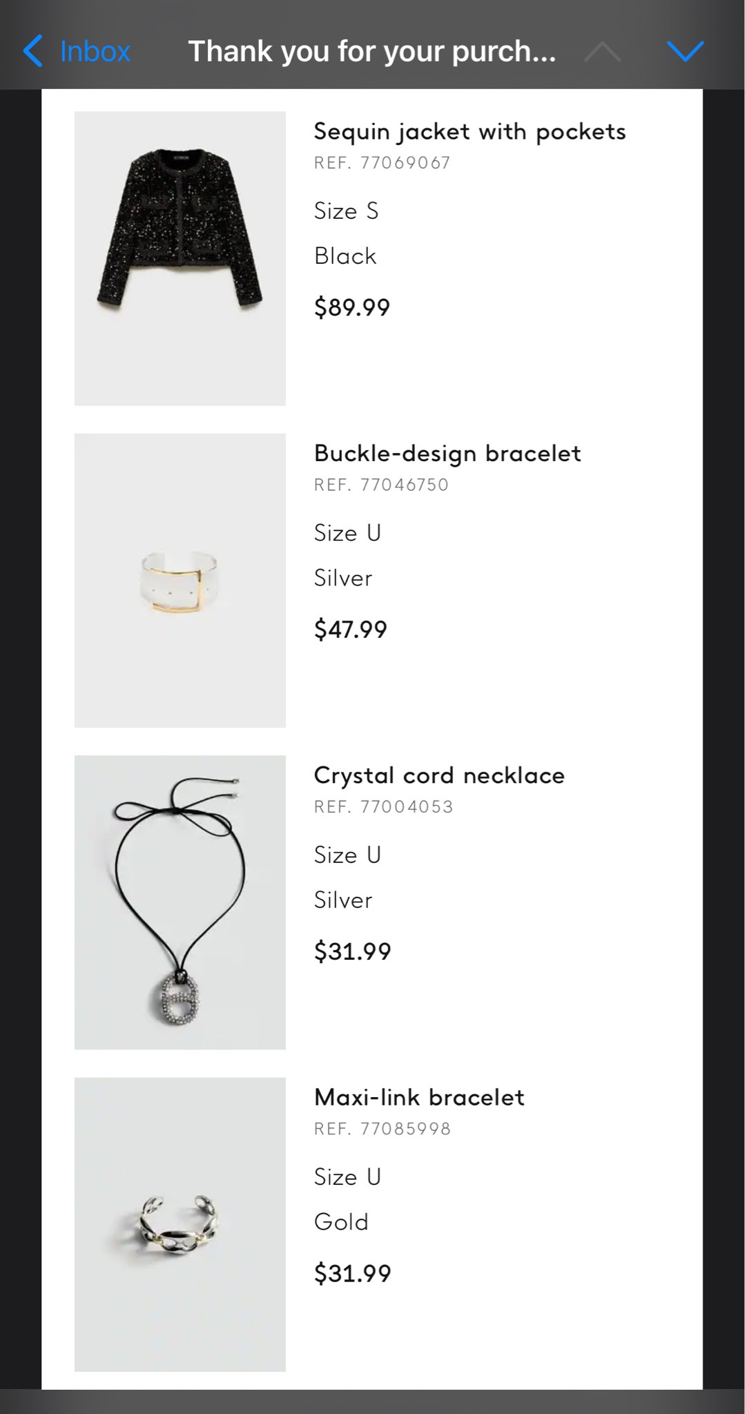 Getting ready for the holidays with some sparkle from Mango!

I haven’t seen costume jewelry bangles this cute at any price! I love that they combine silver and gold tones.

#LTKFindsUnder50 #LTKParties #classicstyle #datenight

#LTKGiftGuide #LTKCyberWeek #LTKHoliday