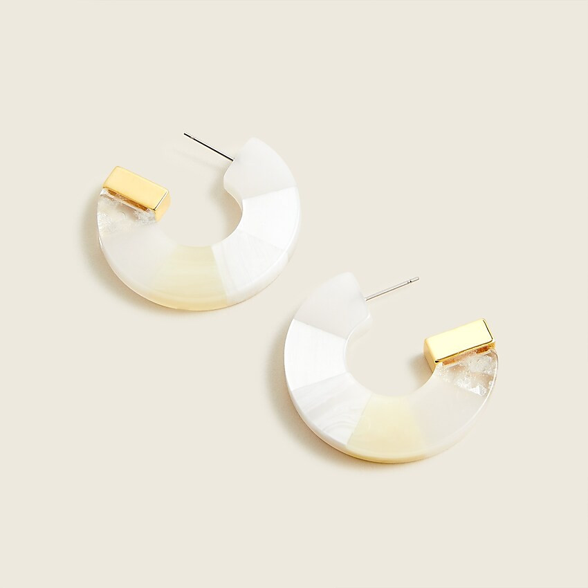 Made-in-Italy mixed acetate hoop earrings | J. Crew US