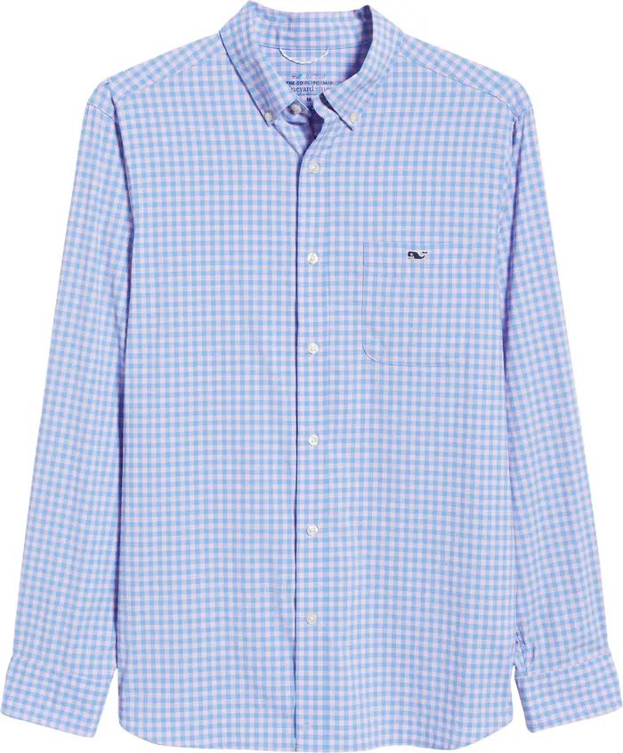 On-The-Go Classic Fit Gingham Button-Down Shirt | Nordstrom