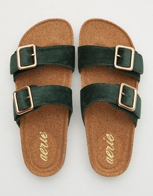 Aerie Buckle Strap Slides | American Eagle Outfitters (US & CA)