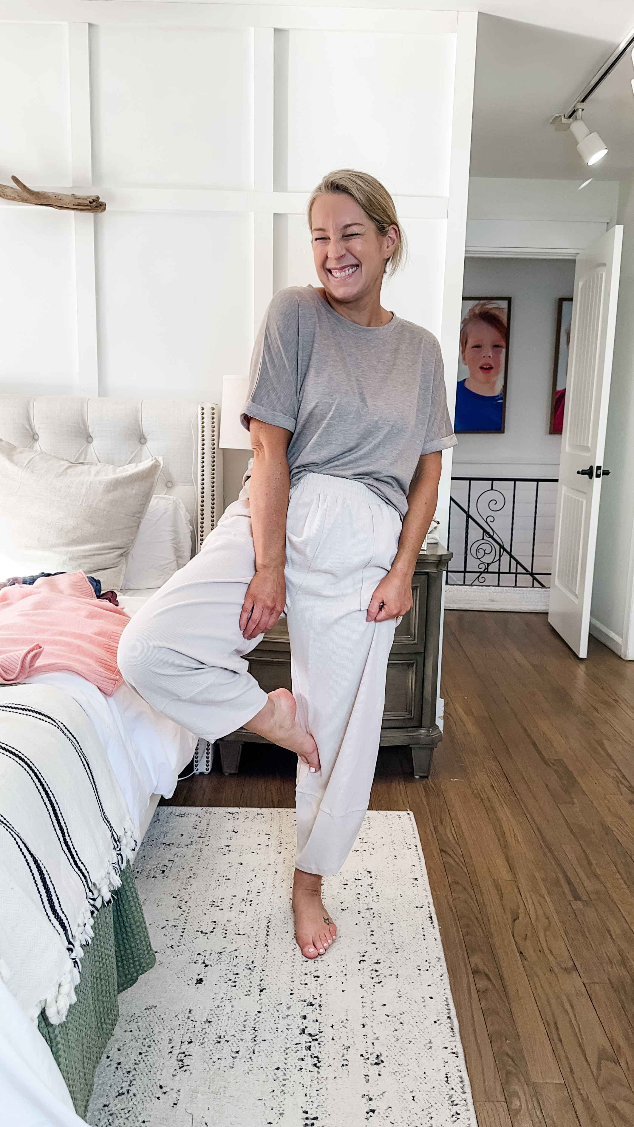 Such a Cozy fit!!!  Mediums in both and have these pants in a gazillion colors!! 

#LTKOver40 #LTKFindsUnder50 #LTKStyleTip