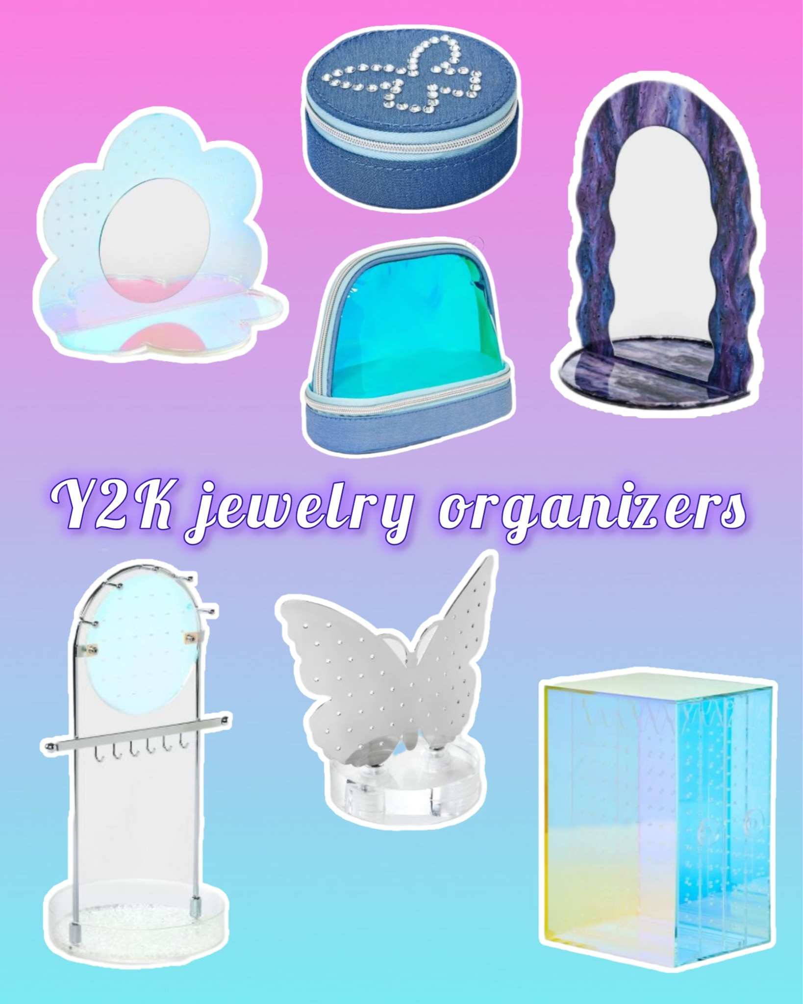 Y2K inspired jewelry organizers from Target as seen in on my TikTok at madihearts // 2000s nostalgia early 2000s Y2K aesthetic style jewelry holders organizers makeup bag travel nostalgic Target wild fable affordable 

#LTKFindsUnder50