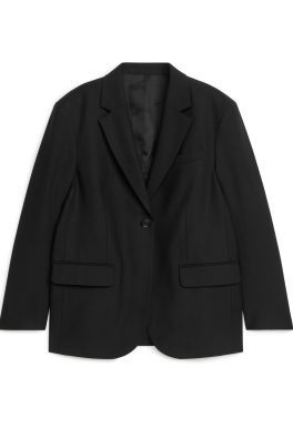 Oversized hopsack blazer van wolmix | H&M (DE, AT, CH, NL, FI)