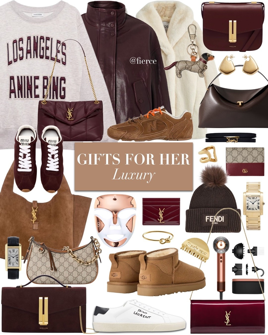 Luxury Gifts for her

Miu Miu suede sneakers mini Ugg boots chocolate Toteme brown bag brown suede Ysl tote bag burgundy leather bomber jacket Fendi beanie hat Gucci mini bag Cartier black leather strap watch gold Cartier watch Gucci card holder wallet Dyson hair dryer demellier burgundy suede clutch bag demellier burgundy cross body Vancouver bag Anine Bing sweatshirt Gucci bag charm LED Mask Bottega gold earrings Ysl hair claw clip Ysl burgundy card holder Ysl bracelet Miu Miu burgundy sneakers faux fur coat  

#LTKuk #LTKfestive #LTKgiftguide