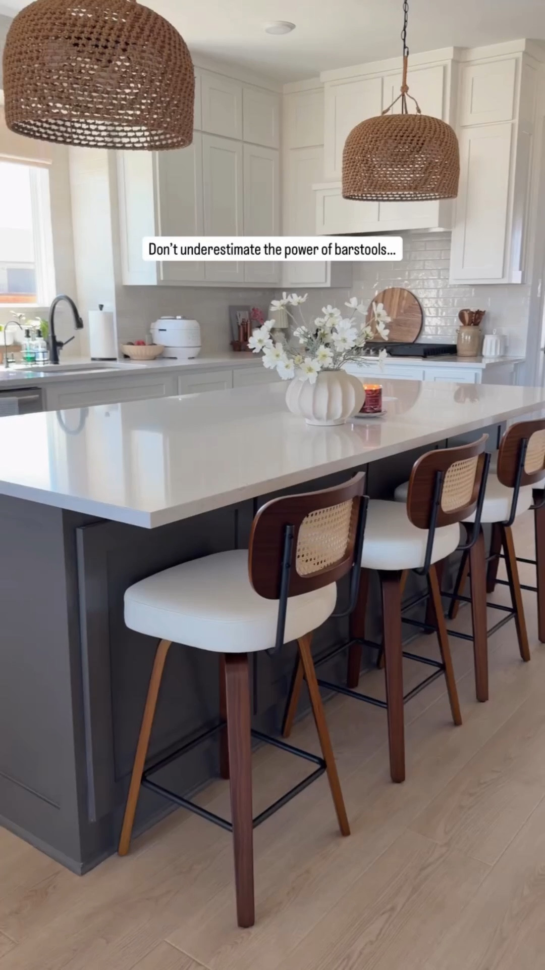 Don’t underestimate the power of barstools… 🤍
They literally set the tone for your whole kitchen.

What do you think—worth the upgrade? 👀

#LTKHome #LTKOver40