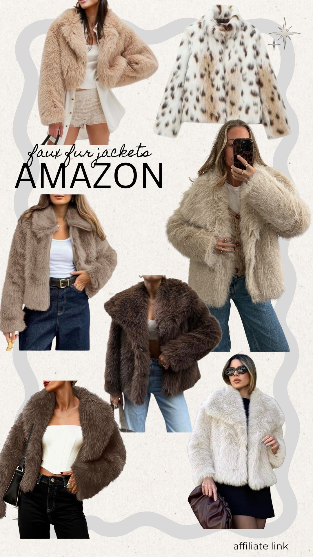 Amazon winter faux fur coats 

#LTKHoliday #LTKFindsUnder100 #LTKGiftGuide