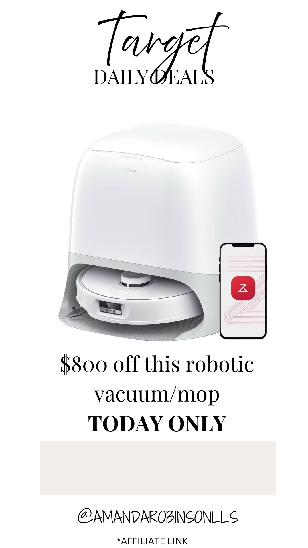 Target Daily Deals
Robotic vacuum and mop
$800 off

#LTKSaleAlert #LTKHome