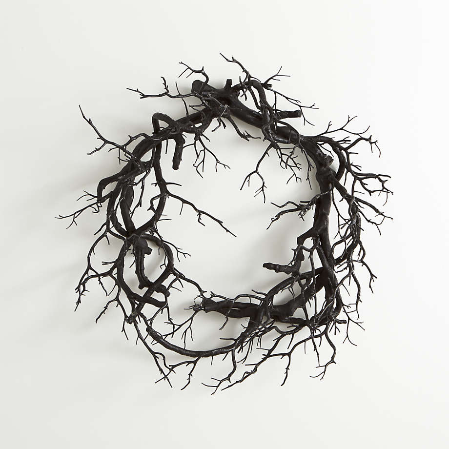 Black Branch Halloween Wreath + Reviews | Crate and Barrel | Crate & Barrel
