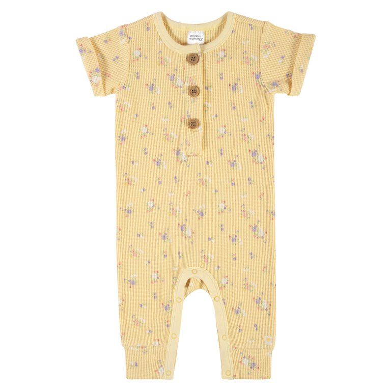 Modern Moments by Gerber Baby Girls Long Leg Romper, (0-3 Months - 24 Months) | Walmart (US)