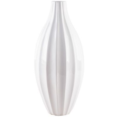Home Essentials & Beyond™ 16-Inch Ribbed Vase in White | Bed Bath & Beyond | Bed Bath & Beyond