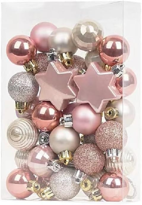 Mini Christmas Ball Ornaments- 33pcs Shatterproof Christmas Tree Decorative Hanging Colorful Orna... | Amazon (US)