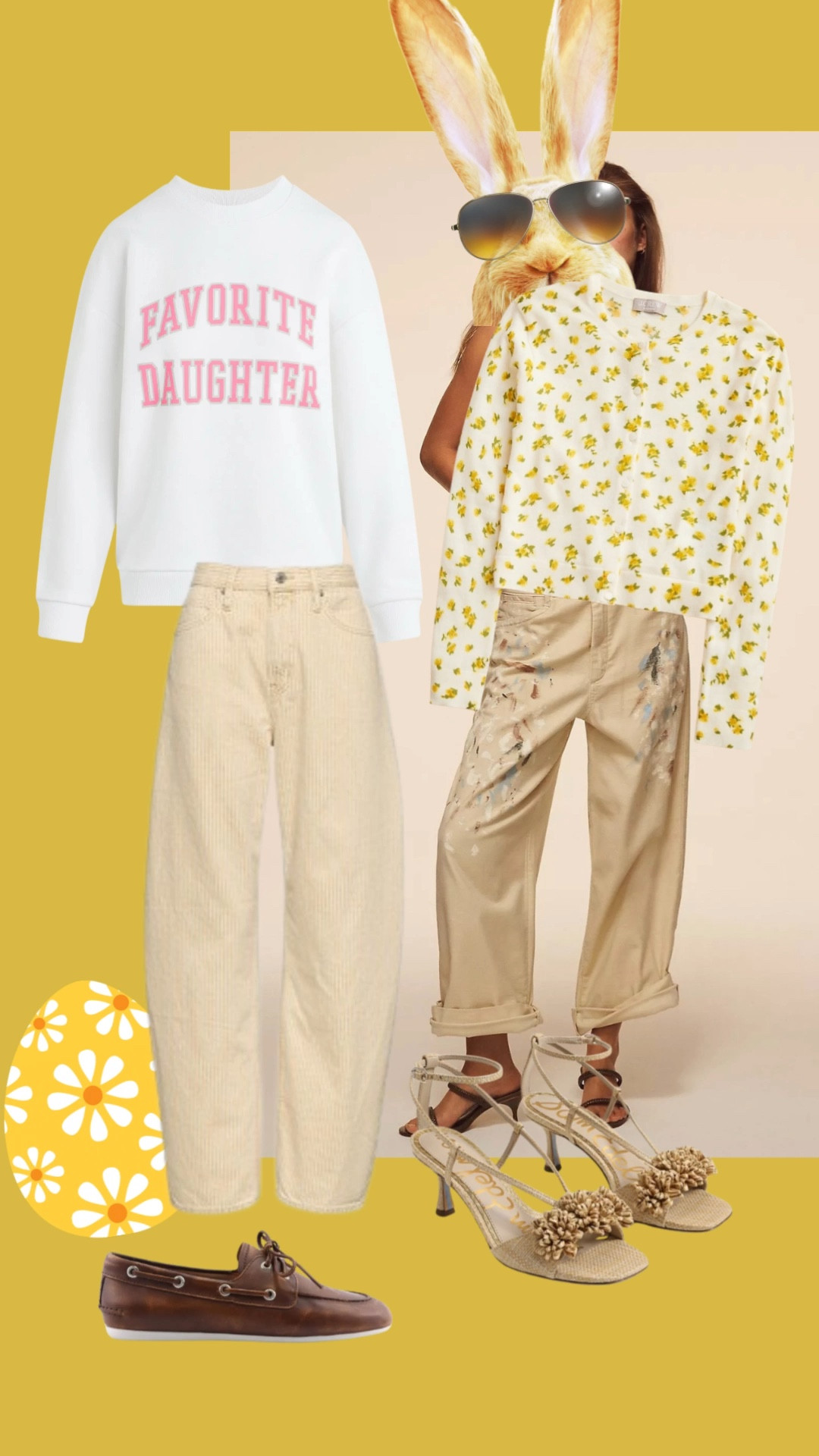 Easter outfit planning! I usually wear something fairly casual instead of a dress. Loving this pink & white sweatshirt for the egg hunt with kids and a floral sweater set, butter yellow cashmere tee, or pretty lady jacket & jeans for brunch! 🐰🐣🍳🥂🌼

#LTKSeasonal #LTKSaleAlert #LTKStyleTip